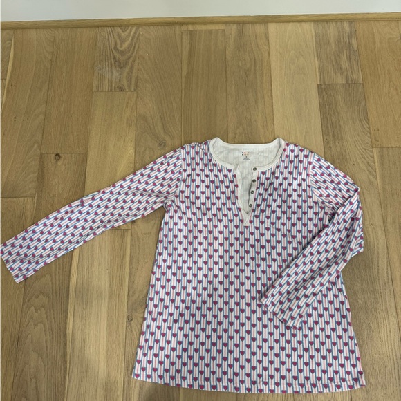 Roller Rabbit blue and pink stripes & hearts - Picture 1 of 7